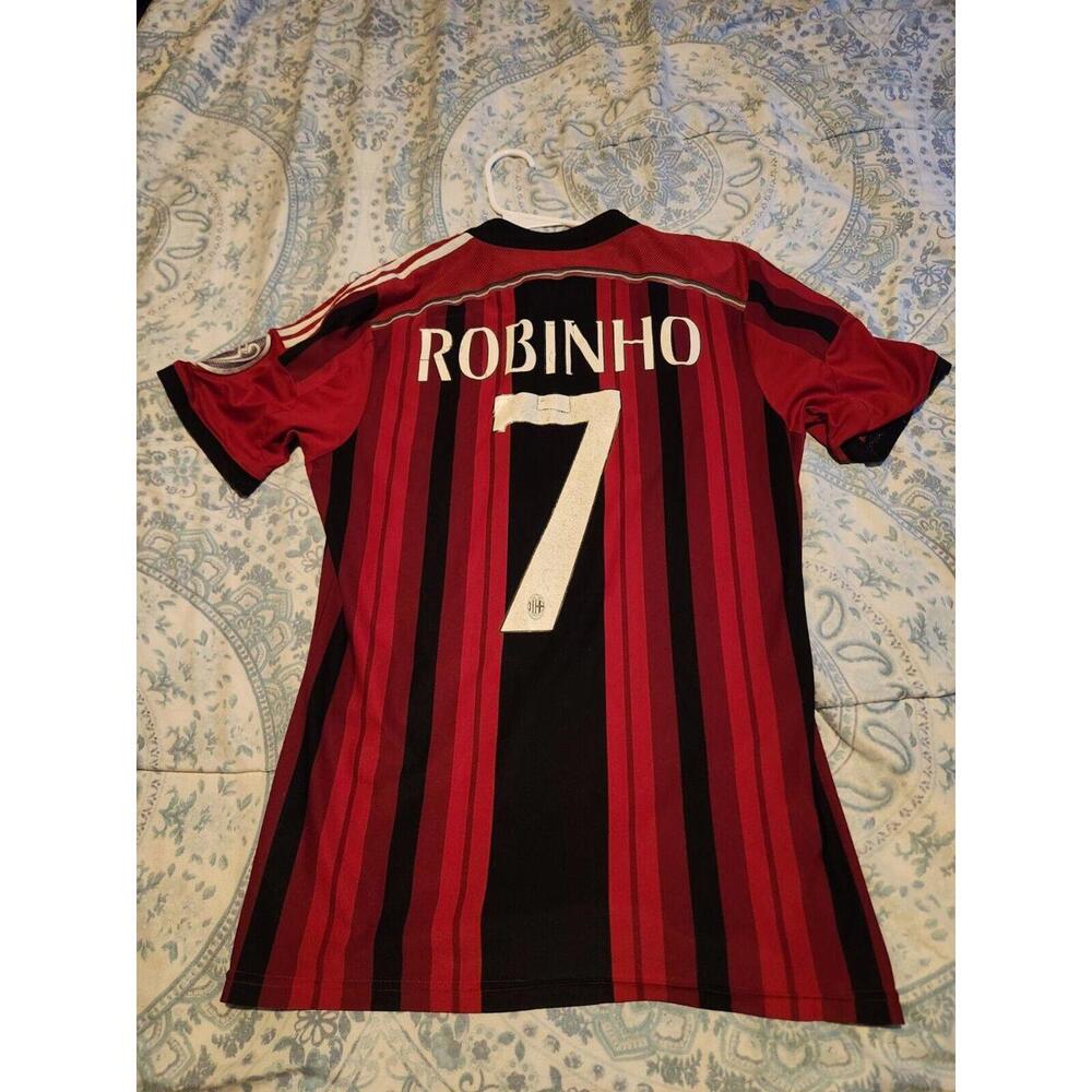 AC Milan 2014/2015 Robinho Player Issue Adizero Soccer Jersey Size 7 M